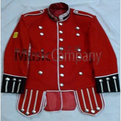 Red/Navy Blue Drummer Military Doublet Tunic Jacket