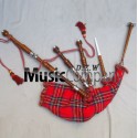 Full Silver Plain Highland Rosewood Bagpipe