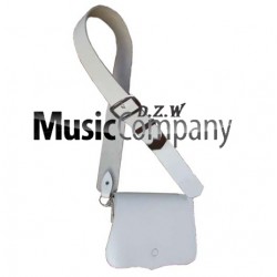 White leather Cross Belt & Pouch Device
