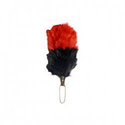 Red/Black Feather Hackle Plume