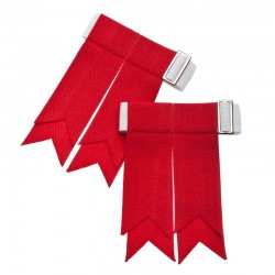 Red Colored Scottish/Highland Kilt Sock Flashes