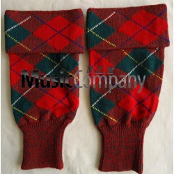 Scottish/Highland Royal Stewart Tartan Diced Wool kilt Hose Top