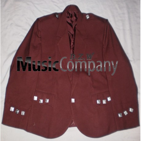 Maroon Argyle/Argyll Scottish Kilt Jacket with vest