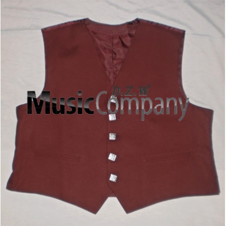 Maroon Argyle/Argyll Scottish Kilt Waistcoat