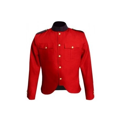 Red Melton Wool Police Tunic