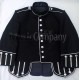 Black Military Style Doublet Tunic Jacket