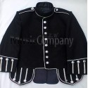 Black Military Style Doublet Tunic Jacket