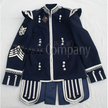 Navy Blue Drummer Military Doublet Tunic Jacket