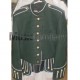 Green Military Style Doublet Tunic Jacket