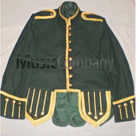 Dark Green Drummer Military Doublet Tunic Jacket