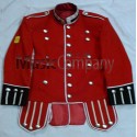 Red/Navy Blue Drummer Military Doublet Tunic Jacket