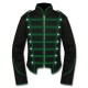 Black Green Military Marching Band Drummer Jacket