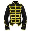 Black Yellow Military Marching Band Drummer Jacket