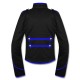 Black Blue Military Marching Band Drummer Jacket