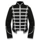 Black White Military Marching Band Drummer Jacket