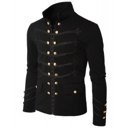 Military Napoleon Hook Jacket with Black Braid
