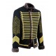 Black Hussar Parade Jacket Military Drummer Officer Faux Fur