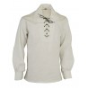 White Scottish Ghilie Jacobite Kilt Shirt