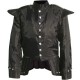Nylon Black Leather Doublet kilt tunic Jacket
