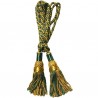 Multi Color Green & Gold Silk Bagpipe Drone Cord