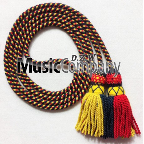 Multi Tri Color Bugle and Trumpet Cord with Tassels