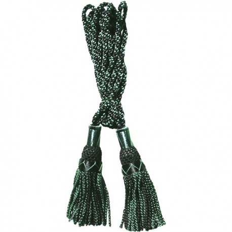 Multi Color Green & White Silk Bagpipe Drone Cord