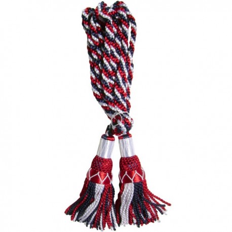 Multi Color Black & Red & White Silk Bagpipe Drone Cord