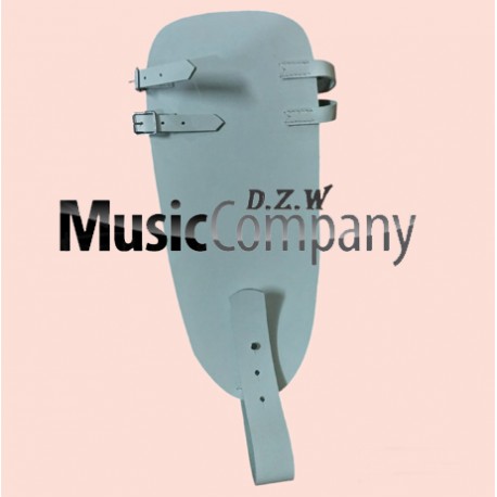 White Leather Leg Apron Drummer Leg Protector