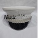 White Marching Band Peak Hat