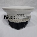 White Marching Band Peak Hat
