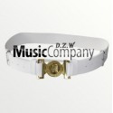 White Gloss PVC Parade Belt with Tongue & Loop