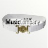 White Gloss PVC Parade Belt with Tongue & Loop