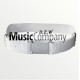 White Matt PVC Parade Belt with Chrome Buckle