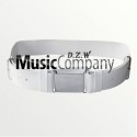 White Matt PVC Parade Belt with Chrome Buckle