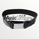 Black Gloss PVC Parade Belt with Chrome Buckle