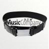 Black Gloss PVC Parade Belt with Chrome Buckle