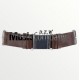 Brown Matt PVC Parade Belt with Chrome Buckle