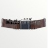 Brown Matt PVC Parade Belt with Chrome Buckle