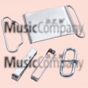 Parade Plain Plate Belt Buckle with 2 Loops/Runners include 2 Side Buckle