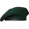 Dark Green Military Berets Hat with Leather band