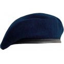 Navy Blue Military Berets Hat with Leather band
