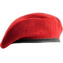 Red Military Berets Hat with Leather band