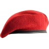 Red Military Berets Hat with Leather band