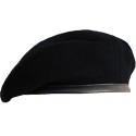 Black Military Berets Hat with Leather band