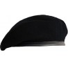 Black Military Berets Hat with Leather band