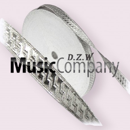 Metallic Silver Trim Braid Roll