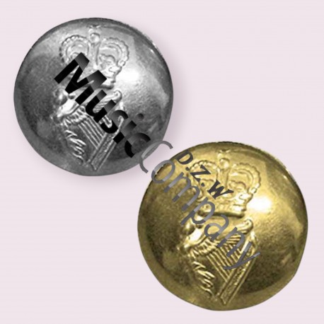 12 Pcs Pack Irish Harp with Crown Uniform Button