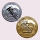 12 Pcs Pack Police General Pattern - Crown with Scalloped Edge Uniform Button