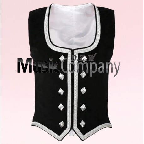 Black Velvet Highland Dance Waistcoat/Vest