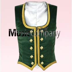Green Velvet Highland Dance Waistcoat/Vest